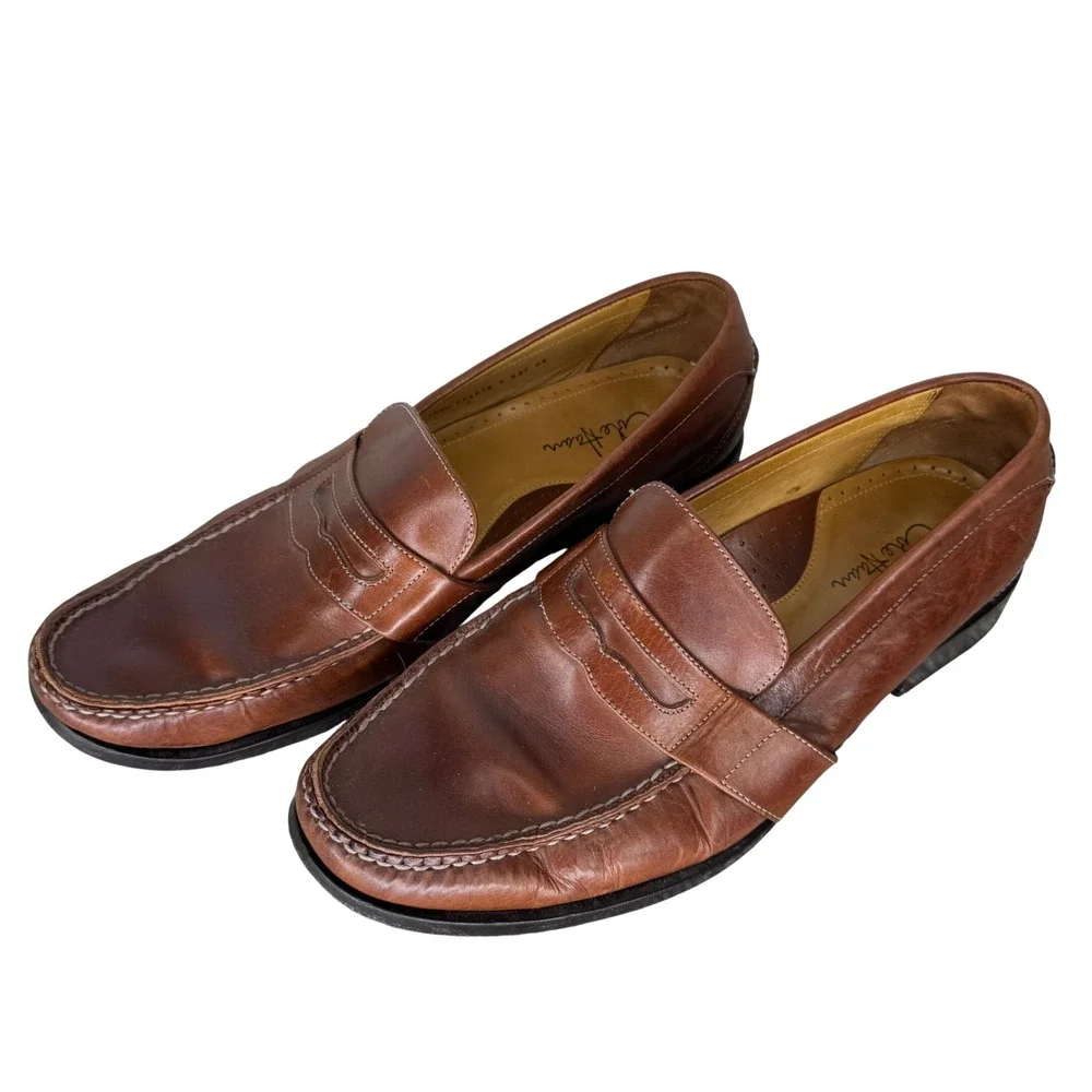Cole Haan Mens Brown Leather Penny Loafers Dress Shoes C04816 Size 10.5 M